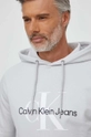 siva Pamučna dukserica Calvin Klein Jeans