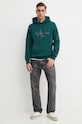 Bavlněná mikina Calvin Klein Jeans J30J320805 zelená AW24