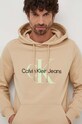 Pamučna dukserica Calvin Klein Jeans J30J320805 bež