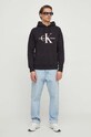 Bavlnená mikina Calvin Klein Jeans J30J320805 čierna AW24