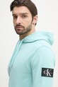 Calvin Klein Jeans hanorac de bumbac turcoaz J30J323430