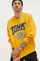 Tommy Jeans pamut melegítőfelső sárga