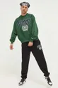 Βαμβακερή μπλούζα Tommy Jeans πράσινο