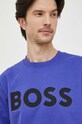 BOSS bluza bawełniana fioletowy 50496642