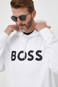 Βαμβακερή μπλούζα BOSS λευκό 50496661