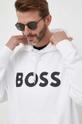 bianco BOSS felpa in cotone