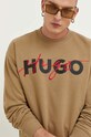 HUGO bluza brązowy 50494558