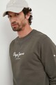 Pepe Jeans hanorac de bumbac Edward Crew verde PM582380.728