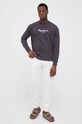 Pepe Jeans pamut melegítőfelső Edward PM582380.990 szürke AW23
