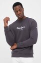 Bombažen pulover Pepe Jeans Edward siva PM582380.990