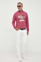 Pepe Jeans pamut melegítőfelső Melbourne PM582483.278 rózsaszín AW23