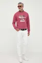 Pepe Jeans pamut melegítőfelső Melbourne rózsaszín