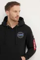 black Alpha Industries sweatshirt x Nasa Space Shuttle Hoody