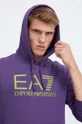 фіолетовий Бавовняна кофта EA7 Emporio Armani