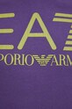 Bavlněná mikina EA7 Emporio Armani 6RPM17.PJSLZ fialová