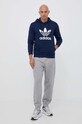 Бавовняна кофта adidas Originals IM4496 темно-синій AW23