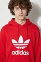 Хлопковая кофта adidas Originals IM4497 красный