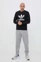 Bombažen pulover adidas Originals črna