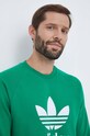 adidas Originals hanorac de bumbac verde IM4503