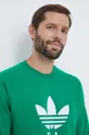 зелений Бавовняна кофта adidas Originals