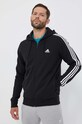 adidas bluza bawełniana Essentials czarny IC0433