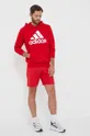 červená Bavlnená mikina adidas Pánsky