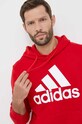 Памучен суичър adidas червен IC9365