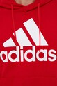 Pamučna dukserica adidas IC9365 crvena
