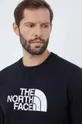 czarny The North Face bluza bawełniana Drew Peak Crew