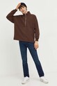 Суичър Abercrombie & Fitch KI122.3164.400 кафяв AW23