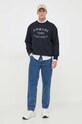 Хлопковая кофта Armani Exchange 6RZMGA.ZJ4XZ тёмно-синий AW23