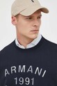 Хлопковая кофта Armani Exchange тёмно-синий 6RZMGA.ZJ4XZ