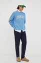 Les Deux bluza bawełniana nadruk niebieski LDM200138