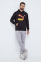 Puma hanorac de bumbac 539518 negru AW23