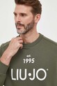 Liu Jo bluza bawełniana zielony M223P203ESTCREW