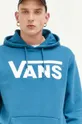 modra Bombažen pulover Vans