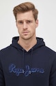 Памучен суичър Pepe Jeans Ryan тъмносин PM582328.594
