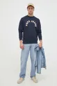 Βαμβακερή μπλούζα Pepe Jeans Westend σκούρο μπλε