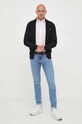 Βαμβακερή ζακέτα Gant 8030164 μαύρο AW24