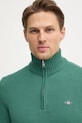 Gant sweter bawełniany zielony 8030170