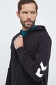 Hummel bluza bawełniana hmlLEGACY ZIP HOODIE czarny 212566