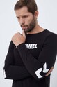 Bavlněné tričko s dlouhým rukávem Hummel hmlLEGACY T-SHIRT LS černá 212573