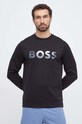 Βαμβακερή μπλούζα Boss Green BOSS GREEN 50501198 μαύρο AW23