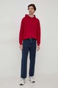 Μπλούζα Tommy Hilfiger MW0MW34266 μπορντό SS24