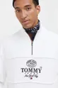 bela Bombažen pulover Tommy Jeans