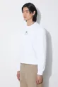 white Lacoste cotton sweatshirt