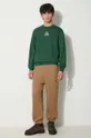 Lacoste cotton sweatshirt green