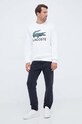 Бавовняна кофта Lacoste SH1281 білий AW24