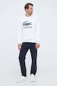 Bavlnená mikina Lacoste SH1281 biela AW24