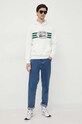 Βαμβακερή μπλούζα Lacoste SH1413 μπεζ AW23